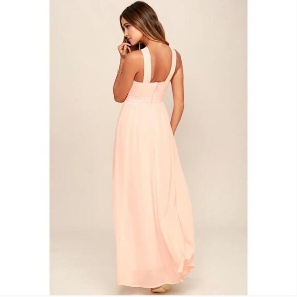 Lulus Air of Romance Peach Maxi Dress Size XS - Picture 3 of 8